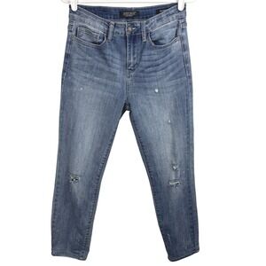 Judy Blue Women's Jeans 29 Blue Distressed Relaxed Fit‎ Stretch Casual Denim